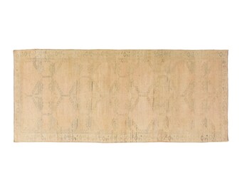 Vintage Oushak Rug, Floor Rug, Area Rug, Turkish Rug, Vintage Rug, 3'7 x 8'6 ft, Antique Rug, Handmade Rug, Decorative Rug, Old Rug