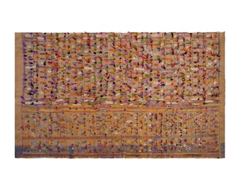 Vintage Turkish Kilim Rug 185x305 cm (6'1" x 10'0") – Handwoven Wool Area Rug, Muted Striped Pattern, Boho Minimalist, Anatolian Decor