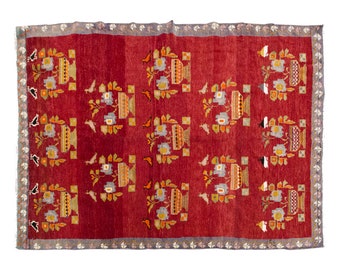 5x7 rug, 4.9 x 7.3 rug, Vintage Rug", Area Rug, Turkish Rug, 4.9 x 7.3 feet, Oushak Rug, Antique Rug, Oriental Rug, Handmade Rug, Old Rug