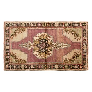Vintage Rug, Area Rug, Turkish Rug, 3.11 x 6.7 feet, Oushak Rug, Antique Rug, Oriental Rug, Handmade Rug, Decorative Rug, Muted Rug,Old Rug