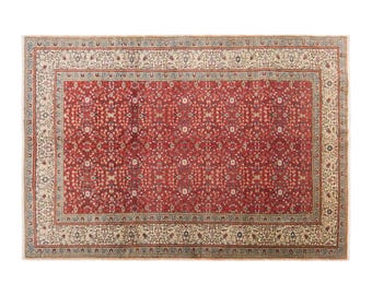 Vintage Kayseri Rug, 4.0x5.7 ft, 122x173 cm, Handwoven Wool Cotton Turkish Rug