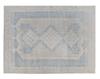 Handwoven 133x185 cm Oushak Rug – 60+ yrs Old Vintage Wool Area Rug – Bohemian Tribal & Caucasian Design