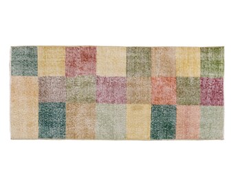 Vintage Rug, Area Rug, Turkish Rug, 2.1 x 4.11 feet, Oushak Rug, Antique Rug, Oriental Rug, Handmade Rug, Decorative Rug, Muted Rug,Old Rug