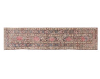 2'6" x 13'3" Turkish Oushak Runner Rug, 73x370 cm, Vintage 60+ Yr Handmade Wool Rug, Long Hallway Runner, Floor Runner, Home Decor Rug