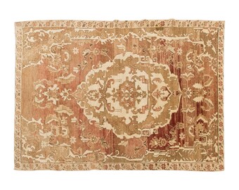 Turkish Rug, Vintage Rug, Area Rug, 5.7 x 8.8 feet, Oushak Rug, Antique Rug, Oriental Rug, Handmade Rug, Decorative Rug,Large Rug,Old Rug