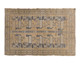 Area Rug, "Turkish Rug, Vintage Rug, 3.11 x 6 feet, Oushak Rug, Antique Rug, Oriental Rug, Handmade Rug, Decorative Rug, Muted Rug, Old Rug