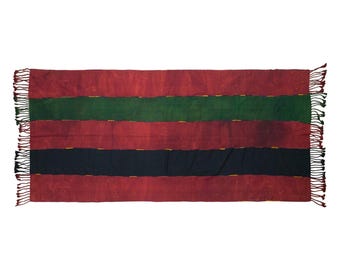 Vintage Turkish Cihanbeyli Curtain Kilim, 5.7x14.8 ft, 175x450 cm, Handmade Wool Kilim