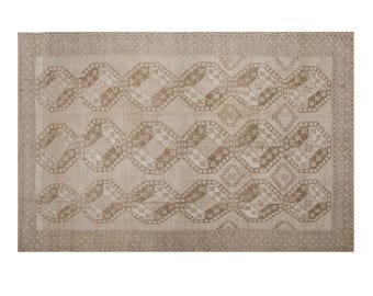 Large Vintage Turkish Ersarı Rug 230x320 cm (7.5x10.5 ft) | 60+ Year Old