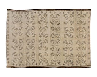 Turkish Rug, Vintage Rug, 6 x 9 feet, Oushak Rug, Antique Rug, Oriental Rug, Handmade Rug, Decorative Rug, Muted Rug, Old Rug,Area Rug