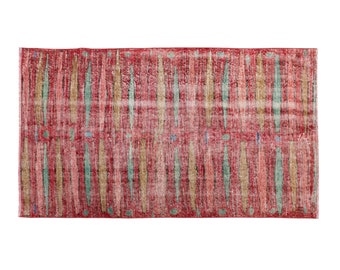 Vintage Rug, Area Rug, Turkish Rug,  3.2 x 6 feet, Oushak Rug, Antique Rug, Oriental Rug, Handmade Rug, Decorative Rug,Muted Rug,Old Rug