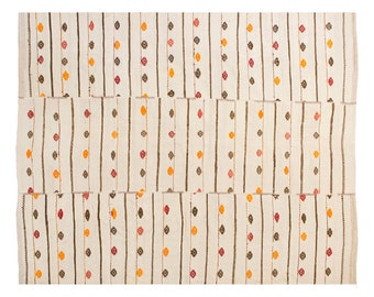 Stripe Kilim Rug, 269x300cm , Striped Design Turkish Kilim Rug, Minimalist Kilim Rug, Striped Turkish Rug, Striped Kilim Rug 8'10 x 9'10 ft