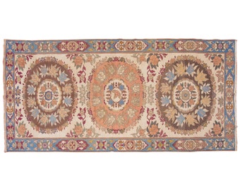 Turkish Soumak, Caucasian Kilim, Vintage Kilim,Decorative Large Soumak, Sumak Rug, Soumak Rug,Caucasian Soumak, 5'11 x 12'2 feet, 180x370 cm