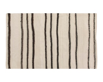Kilim Rug", Kilim, Striped Kilim Rug,Minimal Kilim Rug, Oushak Rug, Area Rug, Floor Rug, Minimalist Rug, 3'6 x 5'11 feet 107 x 180 cm
