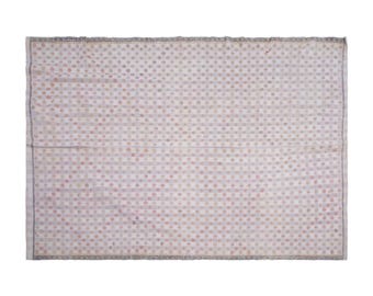 Minimalist Modern Kilim Rug 210x275 cm, Striped Turkish Kilim Rug, Handwoven Wool, Striped Design, Soft Muted Colors, 6'10" x 9'0" Feet