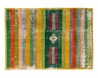6x8 rug, 5.11 x 8.3 rug, Turkish Rug, Vintage Rug, Area Rug, 5.11 x 8.3 feet, Oushak Rug, Antique Rug, Oversized Rug, Large Rug, Old Rug