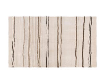 Minimalist Modern Kilim Rug,Striped Turkish Rug,Striped Kilim Rug 4'3 x 7'4feet,Stripe Kilim Rug,130x226cm,Striped Design Turkish Kilim Rug