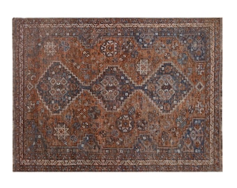 Small Oushak Rug, Vintage Turkish Rug, 100x135 cm (3.3x4.4 ft), Antique Handmade Rug, One of a Kind Rug
