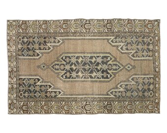 Area Rug, Turkish Rug, Vintage Rug, 3.9 x 6.1 feet, Oushak Rug, Antique Rug, Oriental Rug, Handmade Rug, Decorative Rug, Muted Rug, Old Rug