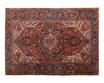 Area Rug, Turkish Rug, Vintage Rug, 7.10 x 11.2 feet, Oushak Rug, Antique Rug, Oriental Rug, Handmade Rug, Decorative Rug, Muted Rug