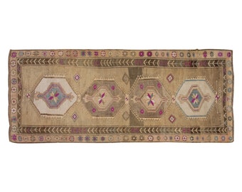 5x12 rug, 4.10 x 12.4 rug, Vintage Rug", Area Rug, Turkish Rug, 4.10 x 12.4 feet, Oushak Rug, Antique Rug, Oversized Rug, Large Rug, Old Rug
