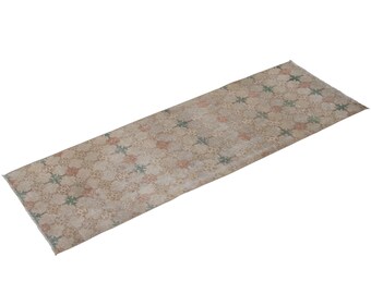 2'4 X 8'2 feet Vintage Rug Runner,Floor Oushak Rug,Hallway Turkish Rug Runner,Oushak Rugs,long runner, narrow long runner,Oushak Long Runner