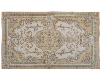 Wonderful "Turkish Rugs on Sale! FREE SHIPPING!Vintage Rug,Turkish Rug,Decorative Rug,Oushak Rug,Rug,Chic Rug,3'9" x 6'7" feet 115 x 200 cm
