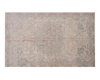 Handmade Turkish Rug 182x290 cm (6'0" x 9'6"), Vintage Oushak Wool, 60+ Years Old Antique Area Piece