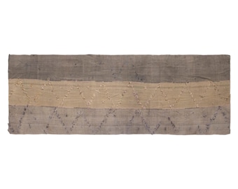 Vintage Turkish Cihanbeyli Curtain Kilim, 4.4x15.1 ft, 135x460 cm, Handmade Wool Kilim