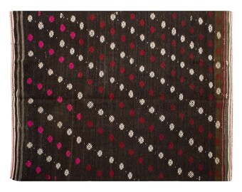Embroidery Light Rug,Goat Hair Rug,Striped Kilim Rug 6'7 x 9'8 feet,Stripe Kilim Rug,200x295cm,Cicim Rug, Turkish Light Rug