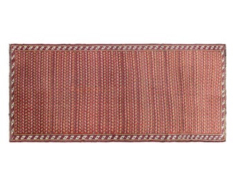 Antique Turkish Runner Rug, 3.7x9.5 ft, 112x290 cm, 100 Years Old Handwoven Wool Rug