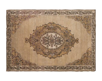 Kars Rug,7'9" x 11" feet 236 x 336 cm,Turkish Kars Rug, Vintage Rug,Turkish Rug,Decorative Brown Rug,Large Kars Rug