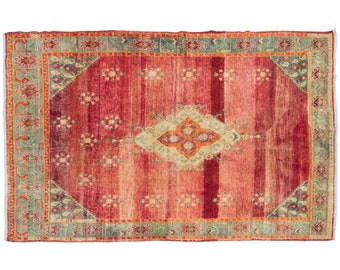 Turkish Rug", Vintage Rug, Area Rug, 6.3 x 9 feet, Oushak Rug, Antique Rug, Oriental Rug, Handmade Rug, Decorative Rug, Large Rug, Old Rug