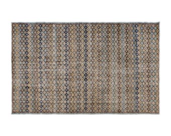 60 Year Old Traditional Caucasian Design | Natural Wool on Wool Area Rug, Vintage Wool Rug 5'3"x9'1" | Handwoven Turkish Bohemian Rug |
