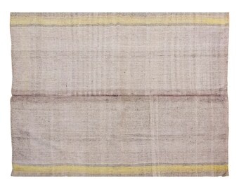 Goat Hair Kilim Rug, 241x280cm , Turkish Kilim Rug, Minimalist Modern Kilim Rug, Solid Turkish Rug, Minimal Kilim Rug 7'11 x 9'2 feet