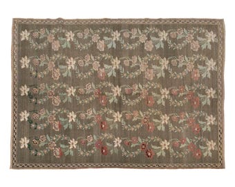 Large Rug", Antique Rug, Old Carpet, 100 years old Antique Carpet,Area Rug,Turkish Rug,Vintage Rug, 6'3 x 9'0 ft, Handmade Rug,Oushak Rug