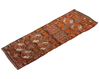 Turkish Rug", Runner Rug, Vintage Rug, 3.11 x 11.4 feet, Kitchen Rug, Oushak Rug, Antique Rug, Oriental Rug, Hallway Rug, Muted Rug,Wool Rug