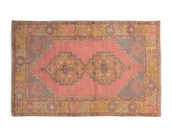 4x6 rug, 3.7 x 5.7 rug, Vintage Rug", Area Rug, Turkish Rug, 3.7 x 5.7 feet, Oushak Rug, Antique Rug, Oriental Rug, Handmade Rug, Old Rug