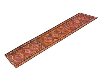 3 X 12'11 Floor Turkish Runner,Oushak Rug Runner,Vintage Runner Rug,Oushak Rug Runner,Handmade Rug,Floor rug runner,Home Decor Rug Runner