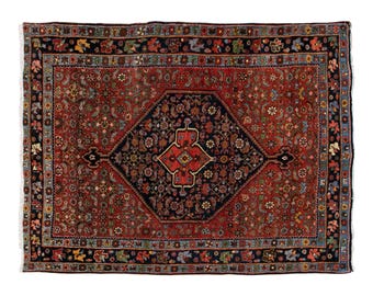 Area Rug, Turkish Rug, Vintage Rug, 3'8 x 5'1 feet, Oushak Rug, Antique Rug, Oriental Rug, Handmade Rug, Decorative Rug, Muted Rug, Old Rug