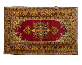 Turkish Rug, Vintage Rug, Area Rug, 4.2 x 6.6 feet, Oushak Rug, Antique Rug, Oriental Rug, Handmade Rug, Decorative Rug, Muted Rug,Old Rug