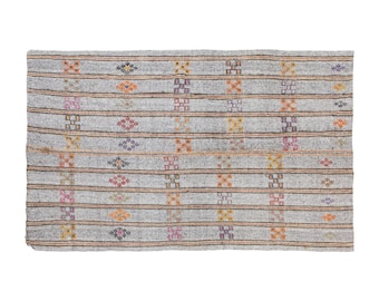 Minimalist Modern Kilim Rug, Striped Turkish Kilim Rug, 7'6 x 10'8 ft, 230x325cm, Striped Design Turkish Kilim, Stripe Kilim Rug