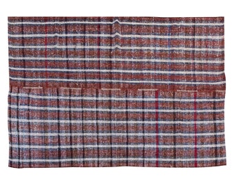 Stripe Kilim Rug, 160x260cm , Cotton&Wool Turkish Kilim Rug, Minimalist Kilim Rug, Striped Turkish Rug, Striped Kilim Rug 5'3 x 8'6 feet