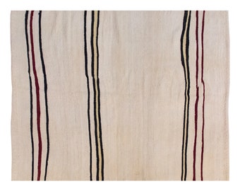 5x6 Striped Design Turkish Kilim Rug,Stripe Kilim Rug,140 x 163cm,Minimalist Kilim Rug,Striped Turkish Rug,Striped Kilim Rug 4'7 x 5'4 feet