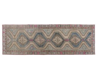 Turkish Handmade Runner Rug 96x272 cm / 3.1×8.9 ft, 60+ yrs Old
