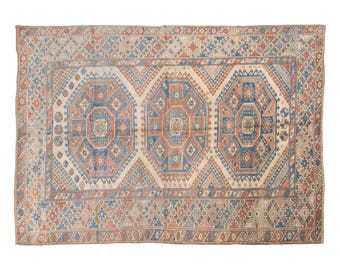 183 x 270 cm Rug, Turkish Rug, Vintage Rug, Area Rug, 6 x 9 feet, Oushak Rug, Antique Rug, Oversized Rug, Large Rug, Old Rug