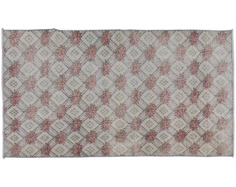 Vintage Rug", Area Rug, Turkish Rug,  3.6 x 6.5 feet, Oushak Rug, Antique Rug, Oriental Rug, Handmade Rug, Decorative Rug, Muted Rug,Old Rug
