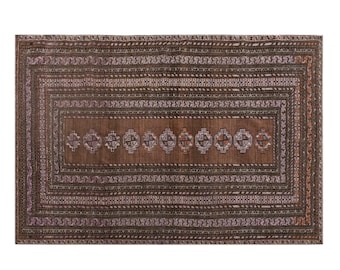 Turkish Rug, Vintage Rug, Area Rug, 127 x 185 cm (4.2 x 6.1 ft), Oushak Rug,Handmade Rug, Decorative Rug, Muted Rug, Old Rug, 60+ Years