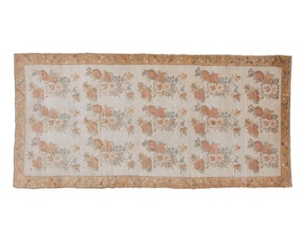 Large Rug, Area Rug, Turkish Rug, Vintage Rug, 4'11 x 11 ft, Antique Rug, Oriental Rug, Handmade Rug, Decorative Rug, Oushak Rug, Old Rug