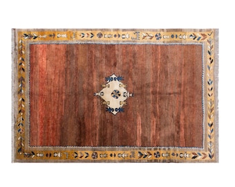 60+ Yrs Old Vintage Turkish Gabe Carpet - Muted Antique Area Rug - 195x305 cm / 6.4x10 ft