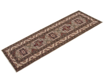 Runner Rug", Turkish Rug, Antique Rug, 3 x 9.8 feet, Oushak Rug, Vintage Rug, Oriental Rug, Handmade Rug, Hallway Rug", Kitchen Rug